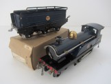 Very Rare Early Hornby Gauge 0 Clockwork Caledonian Railway Blue 2711 Locomotive and Tender
