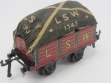 Bing Gauge 0 LSW Open Wagon with Sack Load and Tarpaulin Cover