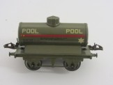 Scarce Postwar Hornby Gauge 0 Dark Grey "Pool" Tank Wagon