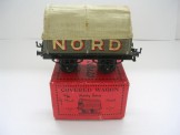 Early Hornby Gauge 0 'Nord' Covered Wagon, Boxed