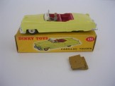 Dinky Toys 131 Cadillac Tourer Yellow with Cerise interior, Boxed