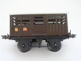Hornby Gauge 0 SR No 1 Cattle Truck with Gold Letters