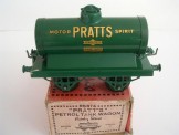 Early Hornby Gauge 0 Green ''Pratts'' Tank Wagon, Boxed