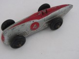 Dinky Toys 23a Racing Car.  Red & Silver.