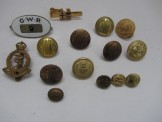 Qty of Uniform buttons and a badge