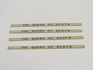 Hornby Gauge 0 4x "The Queen of Scots" Coach Boards