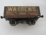 Leeds Gauge 0 Wood and Paper Litho "Warrens" Private Owner Open Wagon