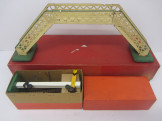 Postwar Hornby Gauge 0 No1 Footbridge Boxed and No2 Distant Single Arm Signal Boxed