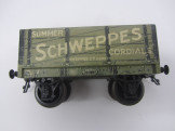 Very Rare Bassett-Lowke/Carette Gauge One Printed Wood "Schweppes" Private Owner Open Wagon