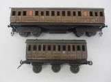 Carette Gauge 0 GNR 1st/3rd Bogie Coach and 6-wheeled Clemenson all 3rd
