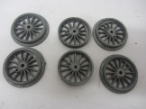 Set of 6 Leeds Gauge 0 Driving Wheels