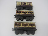 Rake of 3 Early Bing LNWR Bogie Coaches