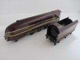 Very Rare Bassett-Lowke Gauge 0 20v Electric LMS Maroon with Straw Lining 4-6-2 Streamlined Coronation Class Locomotive and Tender "Duchess of Gloucester"
