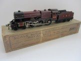 Bassett-Lowke Gauge 0 Clockwork LMS Maroon 4-6-0 "Royal Scot" Locomotive and Tender Boxed