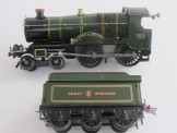 Early Hornby Gauge 0 No2 Special Clockwork GW "County of Bedford" Locomotive and Tender