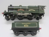 Early Hornby Gauge 0 Clockwork Southern 3C "Lord Nelson" Locomotive and Tender