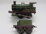 Bing Gauge 0 Clockwork Great Western 0-4-0 Locomotive and Tender 3410