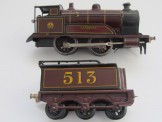 Bing Gauge 0 Clockwork LMS Maroon  0-4-0 "Apollo"Locomotive and Tender 513