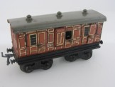 Early Bing Gauge 0 18cm GNR Full Brake Bogie Coach with Interior Fittings and Opening Doors