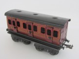 Early Bing Gauge 0 18cm 1st/3rd MR Bogie Coach with Opening Doors