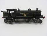 Rare Early Hornby Gauge 0 Clockwork Southern Black 4-4-4 Tank Locomotive E492