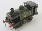 Rare Early Hornby Gauge 0 Clockwork Southern Green No1 Tank Locomotive B667