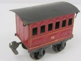 Very Early Marklin Gauge One Hand Enamelled 2nd Class 4-wheeled Passenger Coach