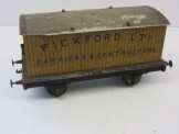 Rare Bassett-Lowke Gauge Two Wood Construction L&NWRCarriage Wagon with"Pickford Ltd" Container