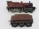 Bassett-Lowke Gauge 0 Clockwork "Prince Charles" Locomotive and Tender Expertly Converted and Refinished as LMS 2P No 748