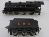 Rare Bassett-Lowke Gauge 0 Deluxe 12v DC LMS Black 2-6-0 Mogul Locomotive and Tender