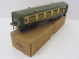 Early Hornby Gauge 0 Green and Cream No2 Pullman Coach Boxed