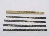 Hornby Gauge 0 Packet of 4 Train Name Boards No11 "London(Euston) and Liverpool(Lime Street)