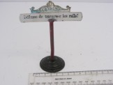 French Cast and Tinplate Railway Crossing Sign