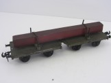 Rare Carette Gauge One LNWR Twin Bolster Wagons with Load