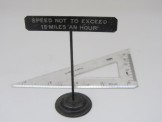 Bassett-Lowke Gauge 0/1 Metal "Speed Not To Exceed 15 Miles An Hour" Sign