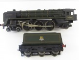 Very Rare Bassett-Lowke (Winteringham) Gauge 0 12v DC 2-Rail Electric BR Green 4-6-2 "Britannia" Locomotive and Tender No 70000