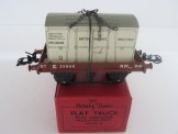 Postwar Hornby Gauge 0 BR Flat Truck with Insulated-Meat Container Boxed