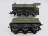 Bing Gauge 0 Clockwork Great Western 0-4-0 Locomotive and Tender 4460