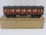 Leeds Gauge 0 Wood and Paper Litho LMS Saloon Coach Boxed