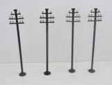 4 Bassett- Lowke  Gauge 0 Wooden 3-bar Telegraph Poles