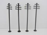 4 Bassett- Lowke  Gauge 0 Wooden 3-bar Telegraph Poles