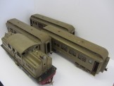 Lionel Standard Gauge 0-4-4-0 Electric Locomotive, 3 Bogie Coaches and Oval of Track