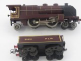 French Serie Hornby Gauge 0 20v Electric PLM Maroon Nord Locomotive and Tender