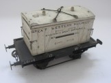 Rare Bonds Gauge 0 Wood Construction GWR Flat Truck with Hygienic Meat Container