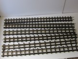 6 Bassett-Lowke Gauge 0 All Brass 36inch 3-rail Electric Straight Rails
