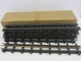 6 Bassett-Lowke Gauge 0 18inch All Brass 3-rail Electric Straight Rails Boxed