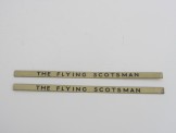 2xHornby Gauge 0 Black on Cream "The Flying Scotsman" Coach Boards