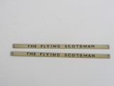 2xHornby Gauge 0 Black on Cream "The Flying Scotsman" Coach Boards