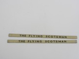 2xHornby Gauge 0 Black on Cream "The Flying Scotsman" Coach Boards