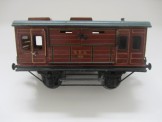Very Rare Early Marklin Gauge One Hand Enamelled GNR Horse Box with interior fittings